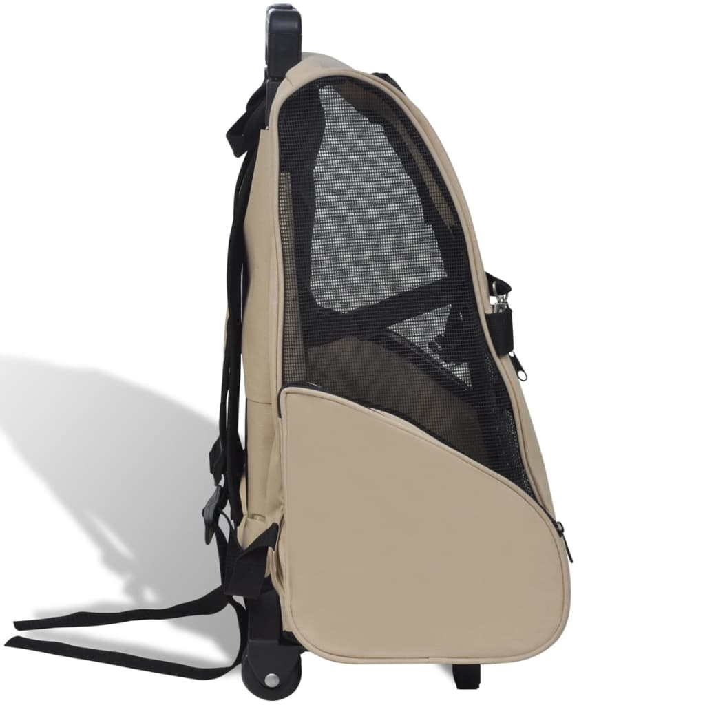 NNEVL Multipurpose Pet Trolley Beige Foldable